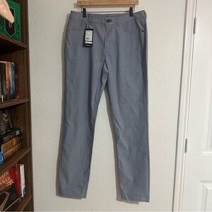NWT Public Rec Men’s Dealmaker Pant Heather Chambray Size 34x36 Athleisure Golf